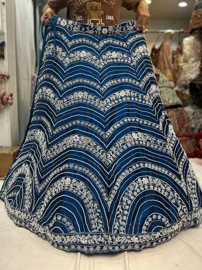 Good looking blue partywear lehenga