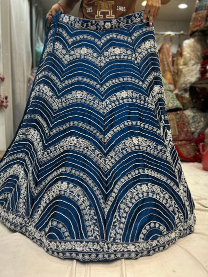 Good looking blue partywear lehenga