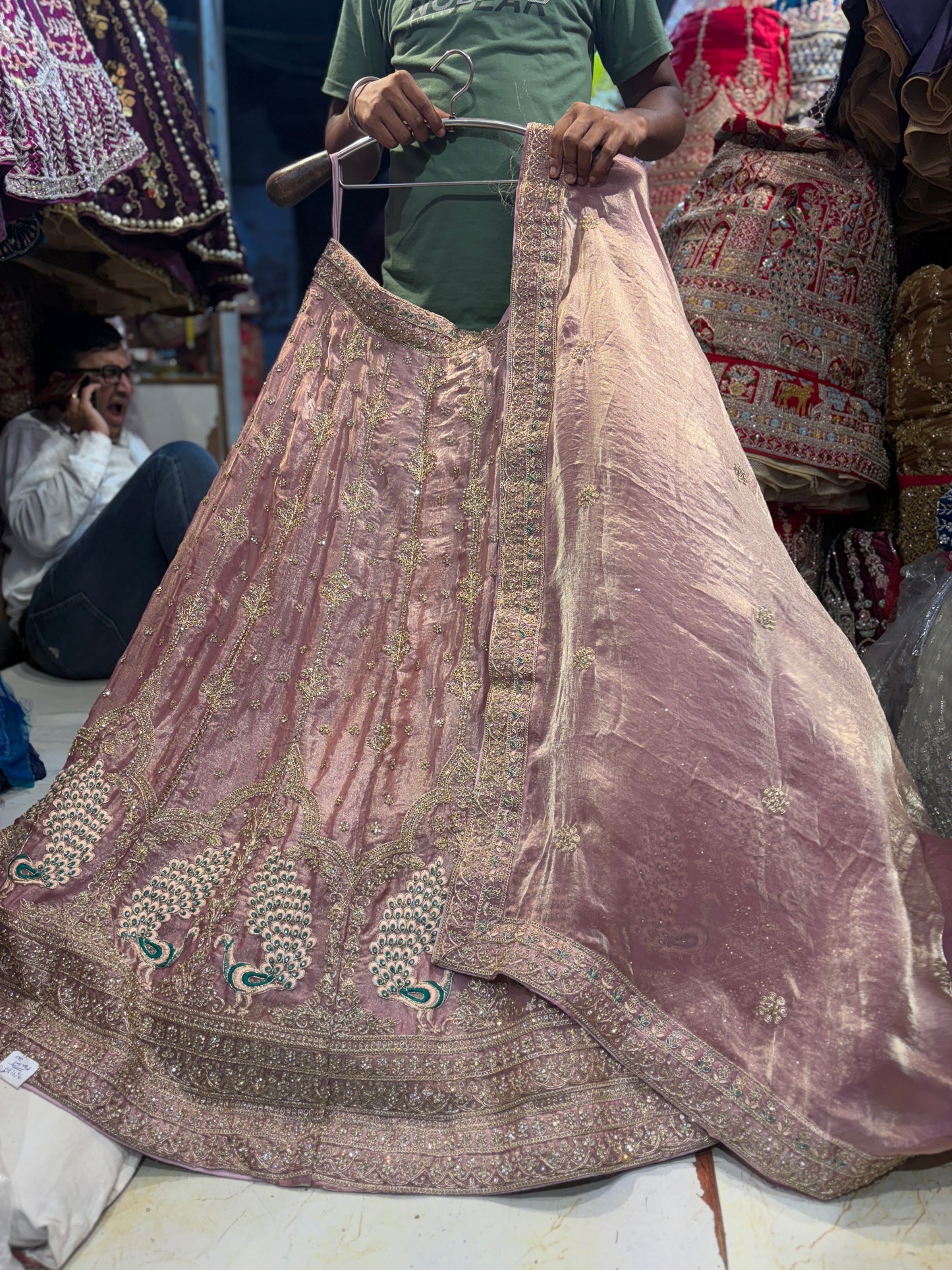 Stunning peacock pink Lehenga