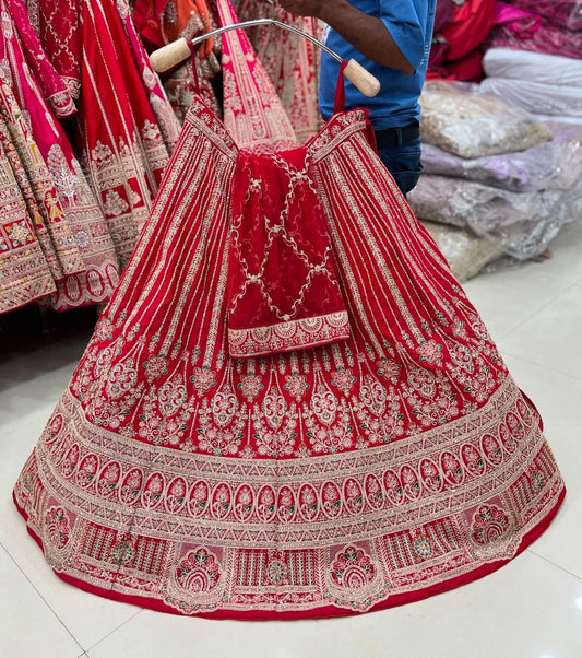 Rani Pink Peacock Bridal Lehenga