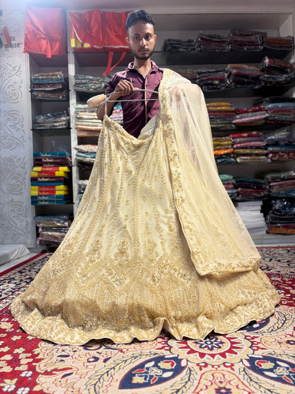 Amazing light golden Lehenga