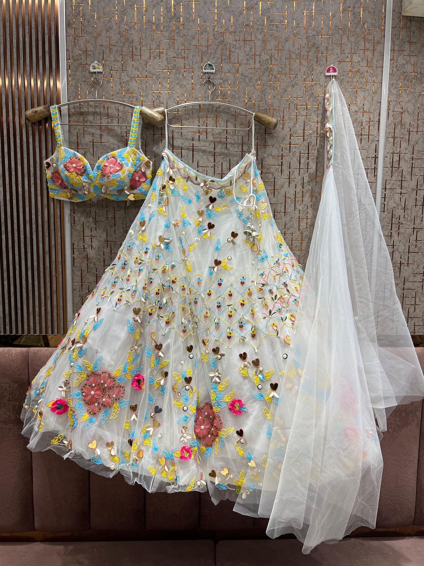 Pista Green Pdp Crop Top Lehenga