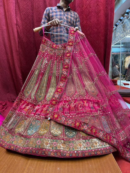 Elegant red doli barat lehenga