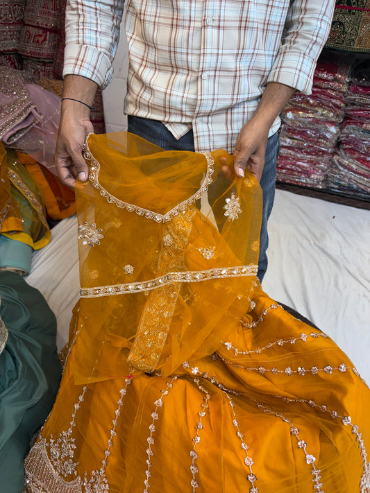 Mustard Designer Lehenga