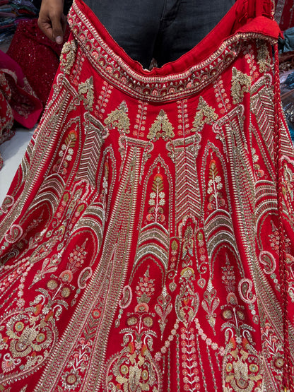 Red Bridal Lehenga