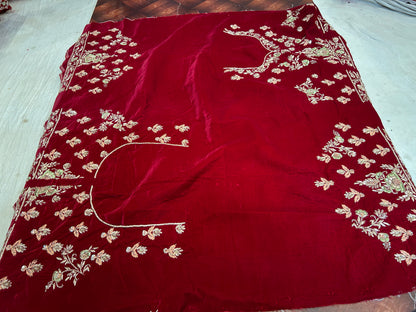 Something different maroon pure handwork zardozi dabka lehenga