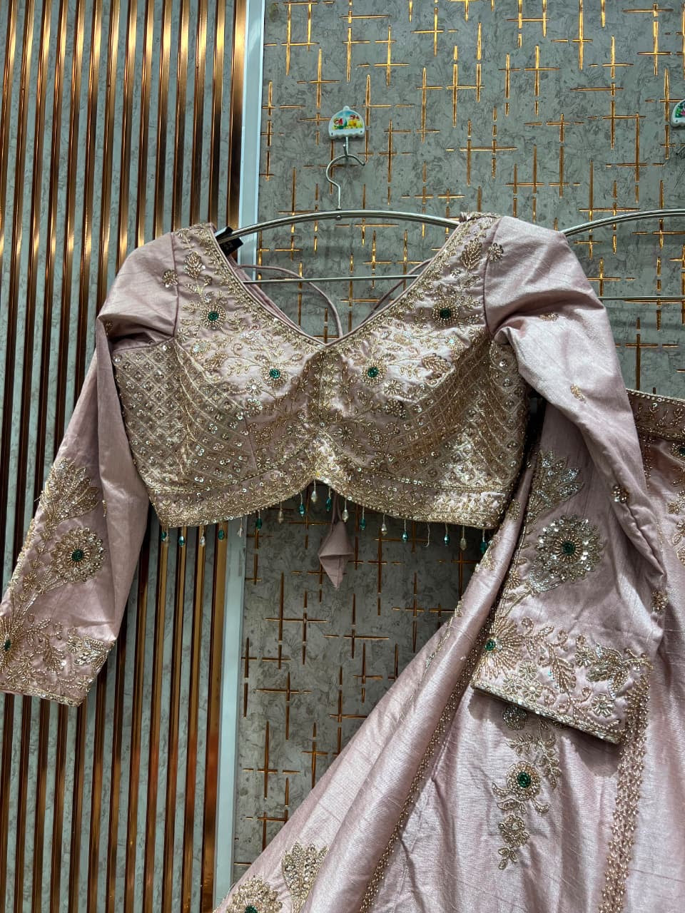 Baby Pink Crop Top Lehenga