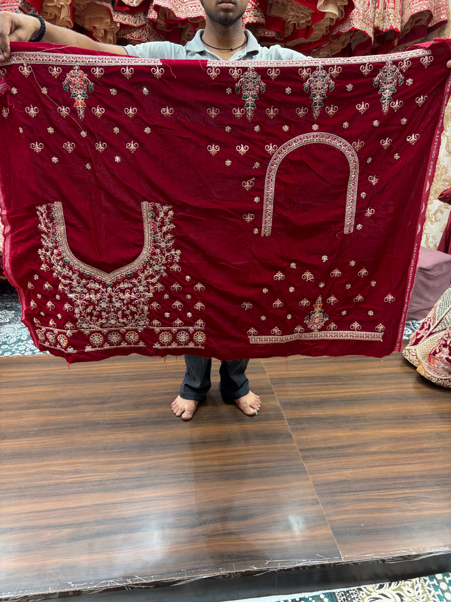 Maroon Peacock Ball Bridal Lehenga