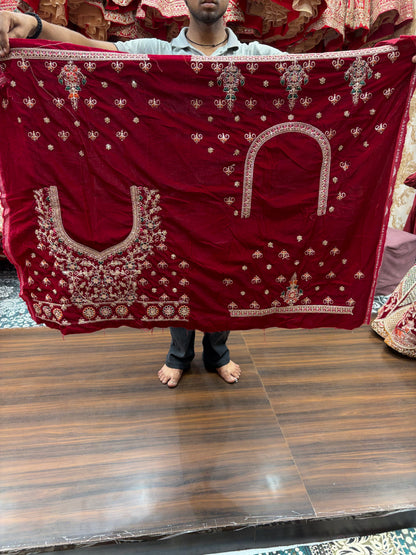 Maroon Peacock Ball Bridal Lehenga