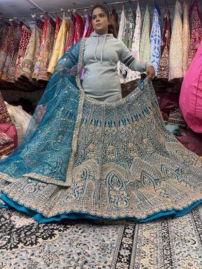 Good looking Blue Embroidery Lehenga