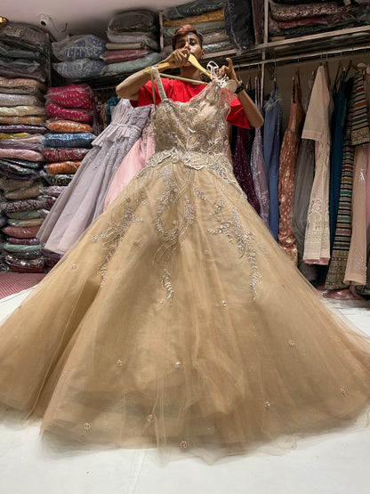 Stunning Light brown golden mustard Gown Stunning Light brown golden mustard Gown