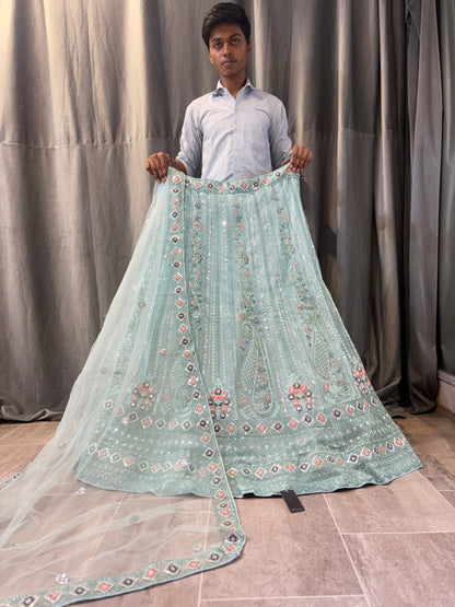 Fair sky blue Lehenga