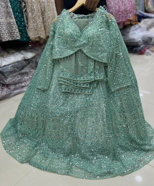 Golden Crop Top Lehenga