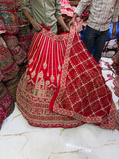 Rani pink Doli Barat Bridal Lehenga