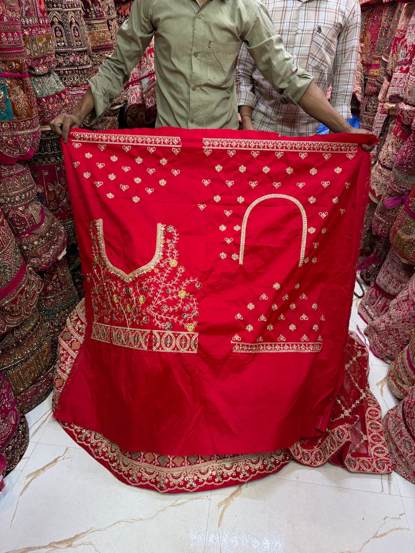 Rani pink Doli Barat Bridal Lehenga