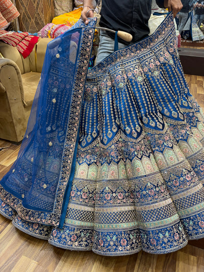 Rust orange Jhumka Ball Lehenga