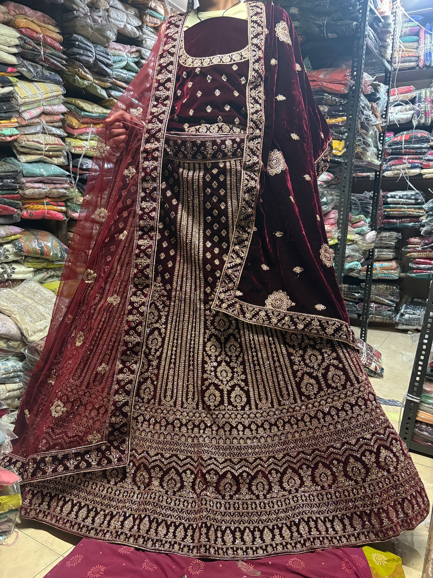 Amazing maroon Bridal Lehenga