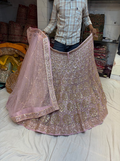 Baby Pink Designer Lehenga