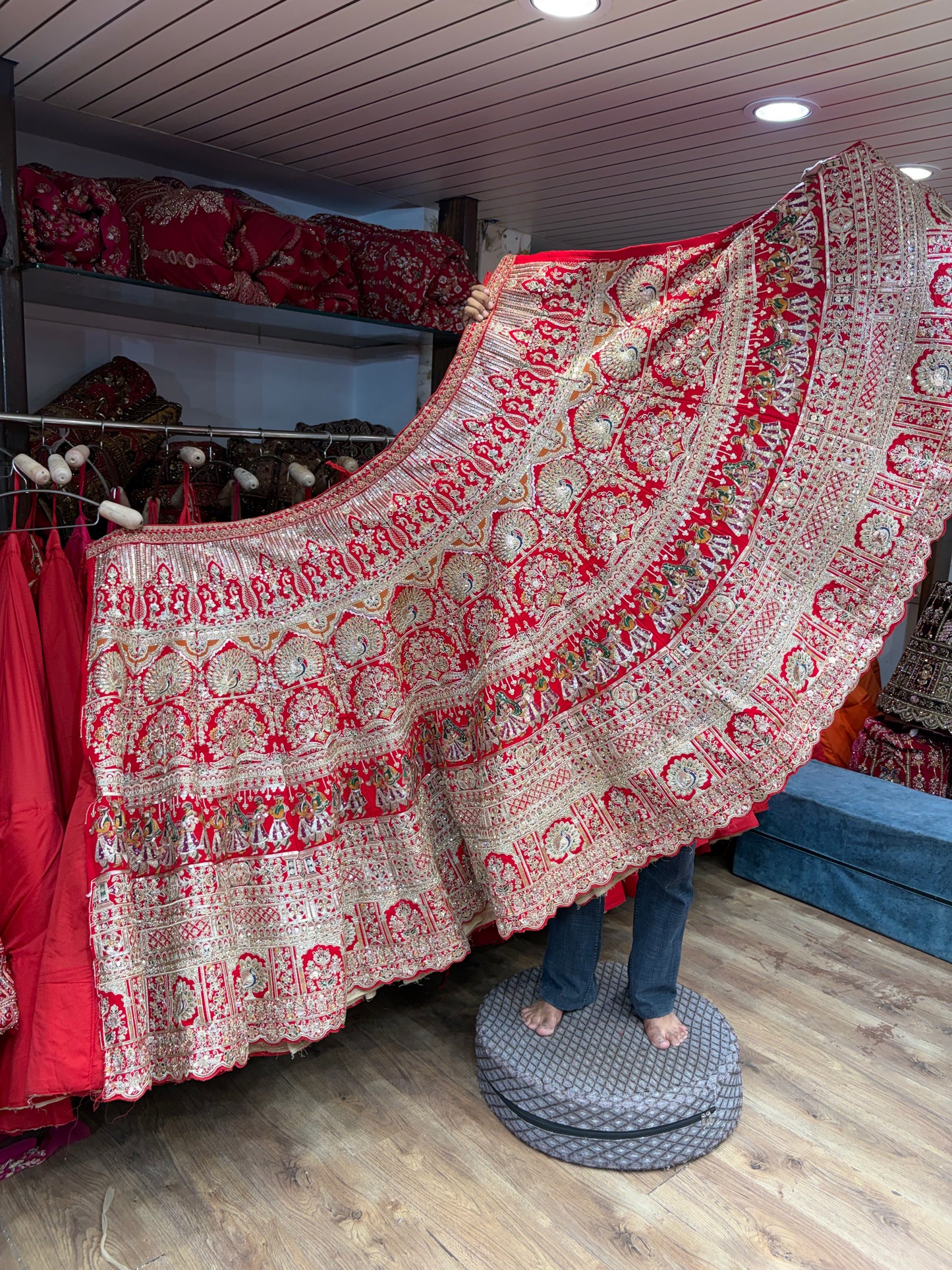 Rani Pink Peacock Bridal Lehenga