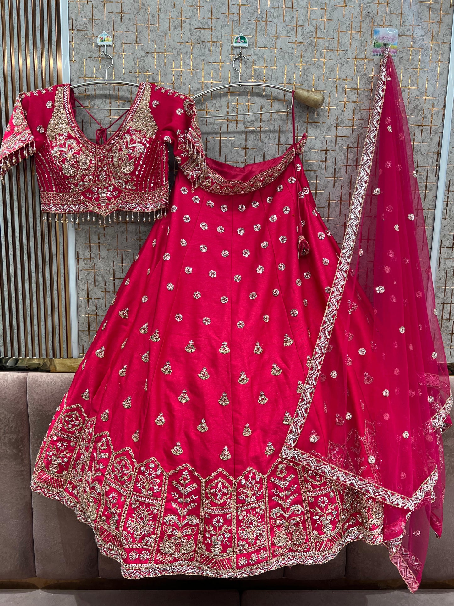 White Crop Top Lehenga