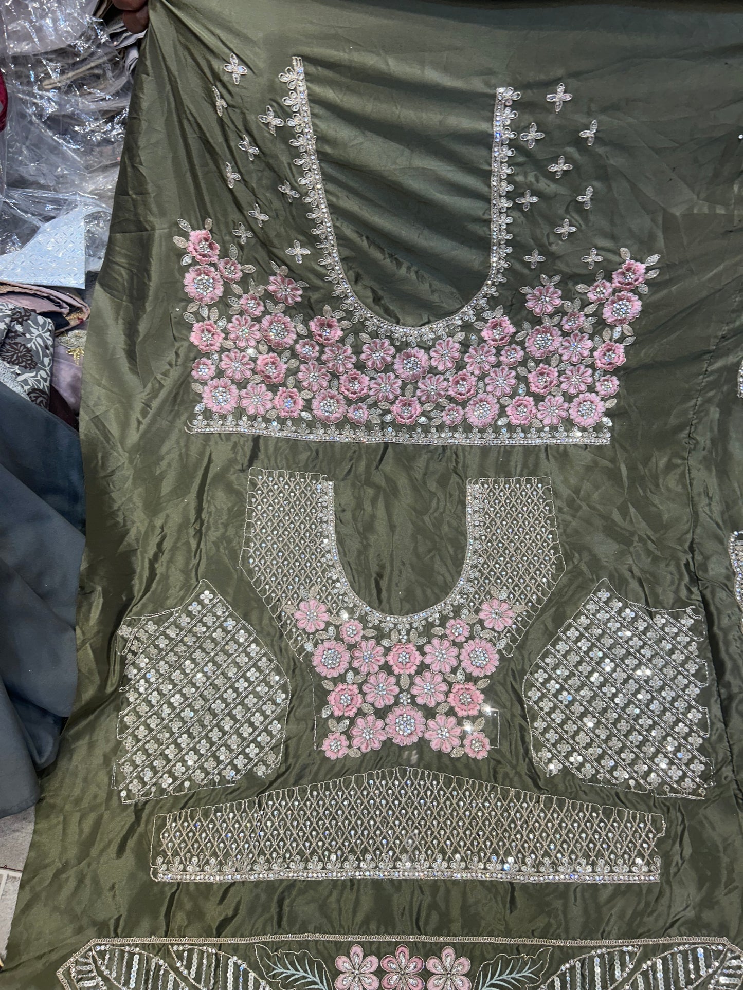 Designer green handwork Lehenga