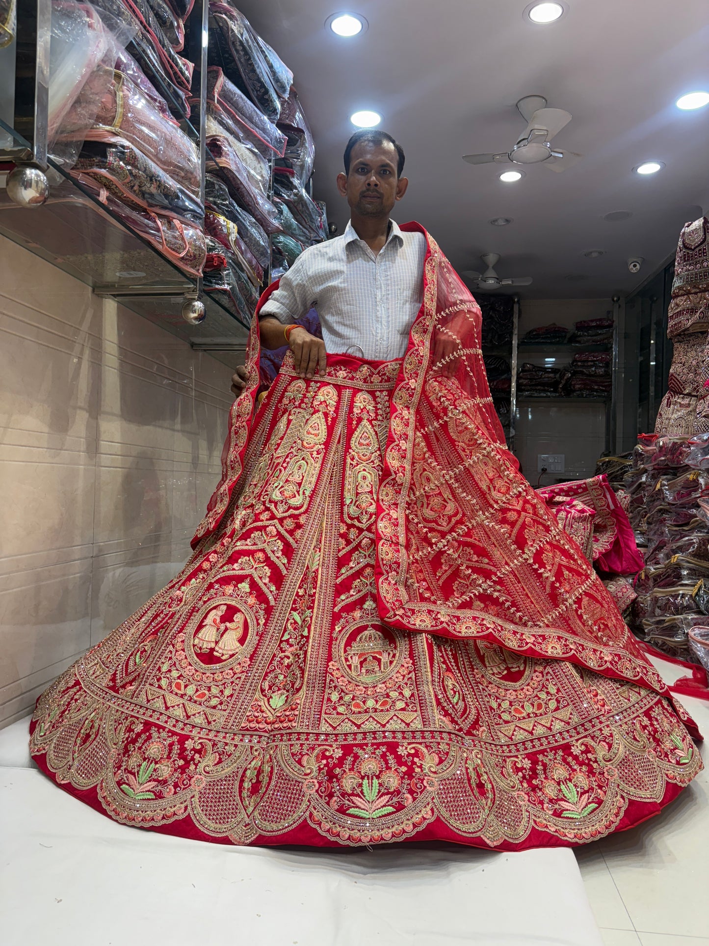 Something different Rani pink Bridal Lehenga
