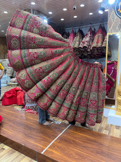 Rani Pink Ball Bridal Lehenga - Shopping World