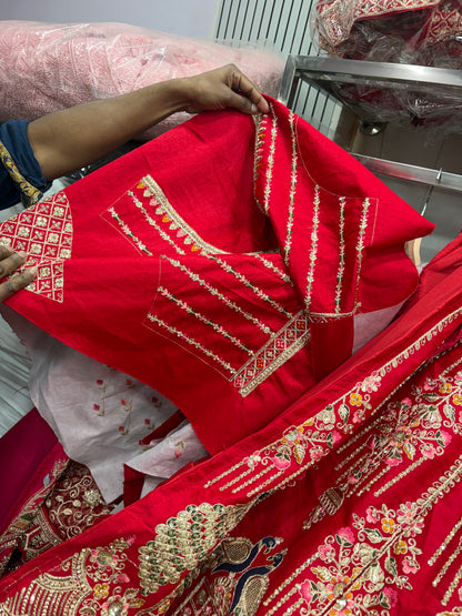 Rani pink peacock Bridal Lehenga