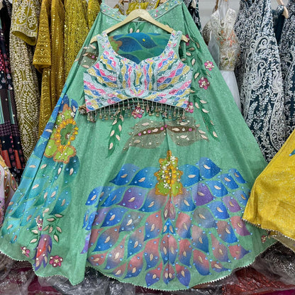 Rust orange PDP Crop Top Lehenga