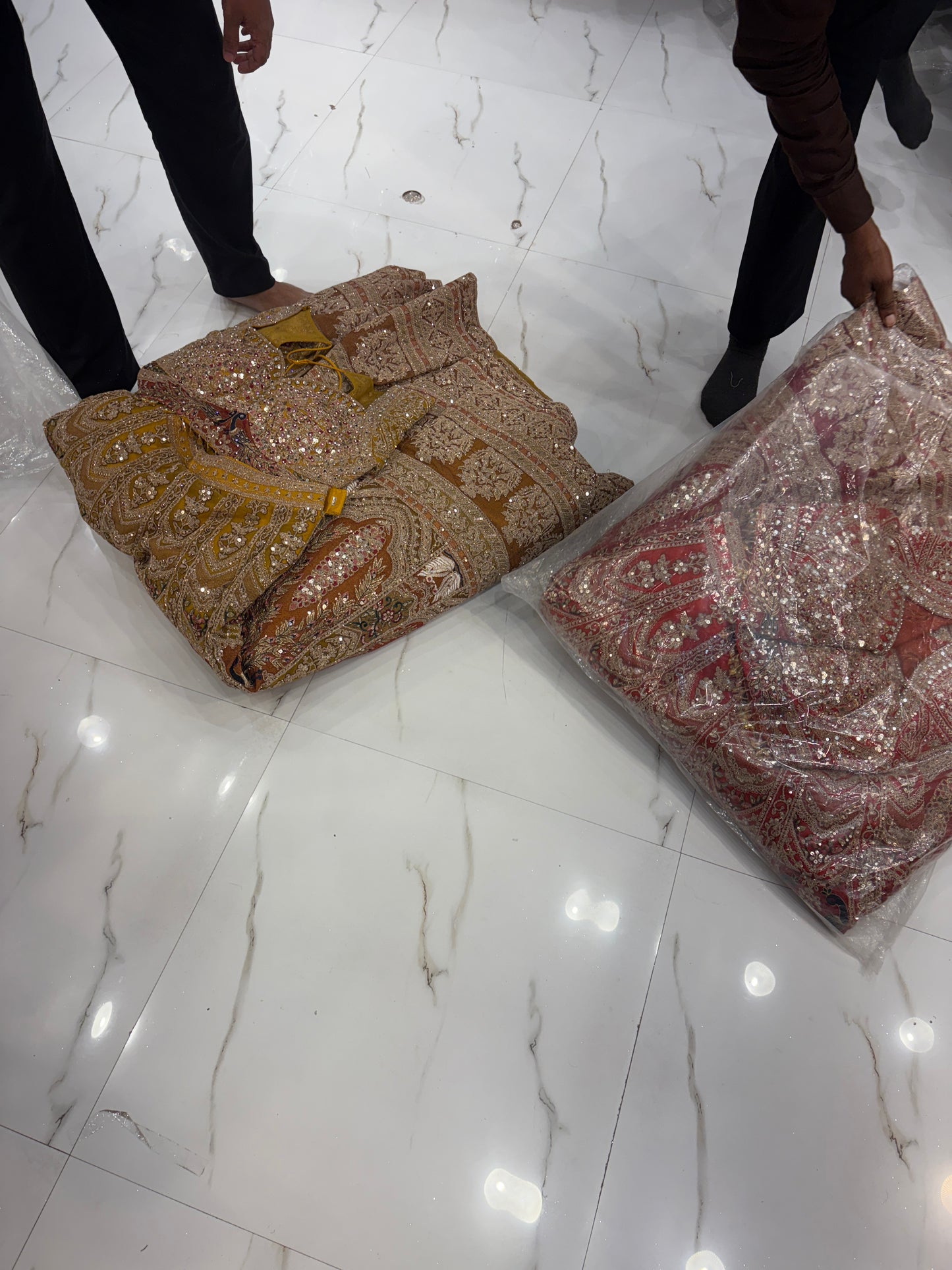 Something Different maroon peach Double Duptta Lehenga Happy Customer