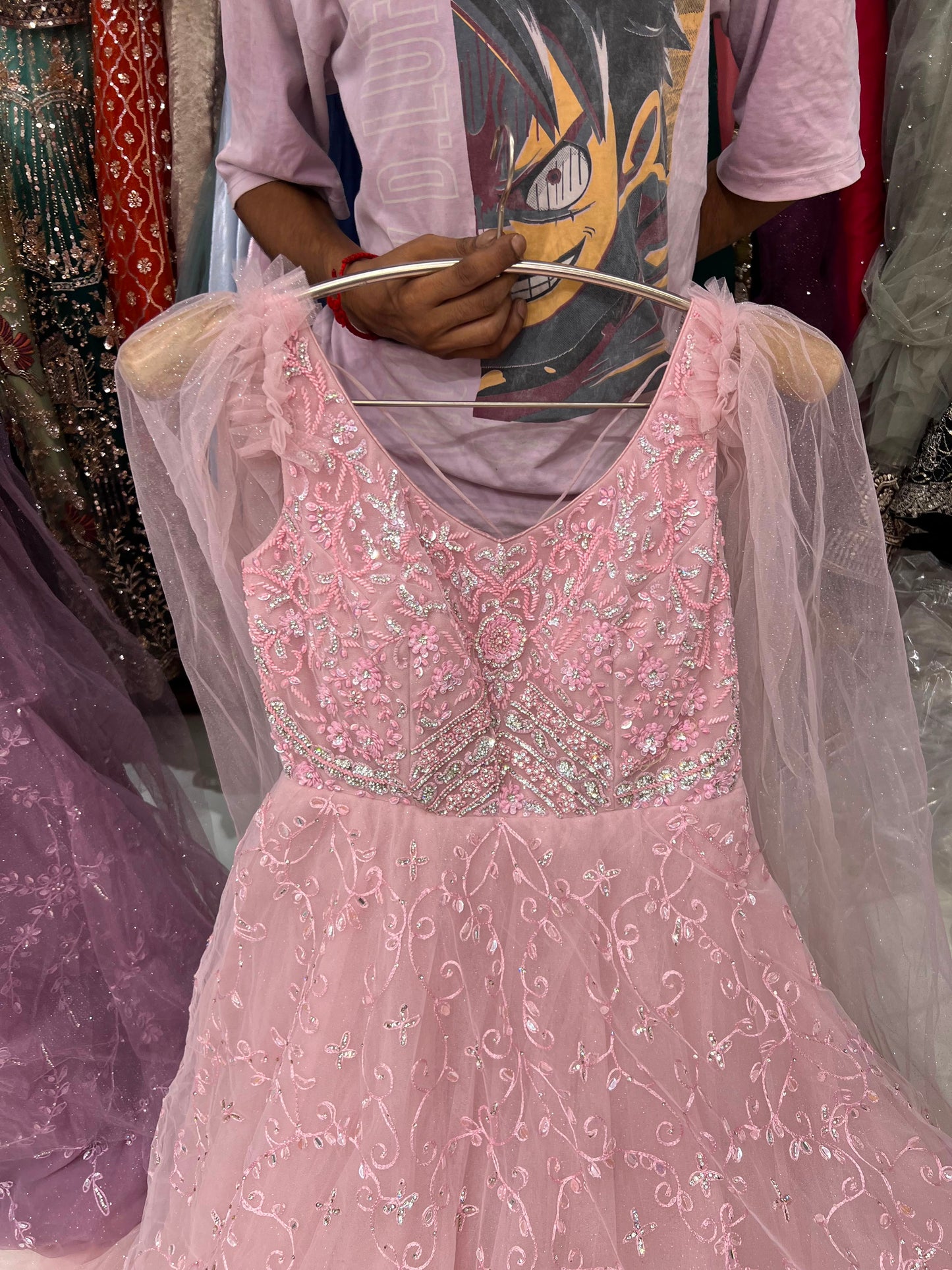 Baby Pink Designer Gown