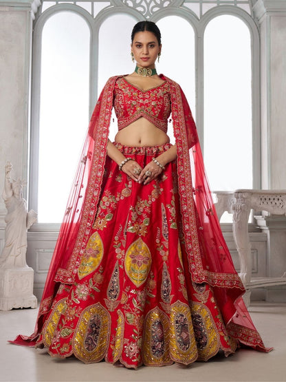 Red Designer Lehenga 2116
