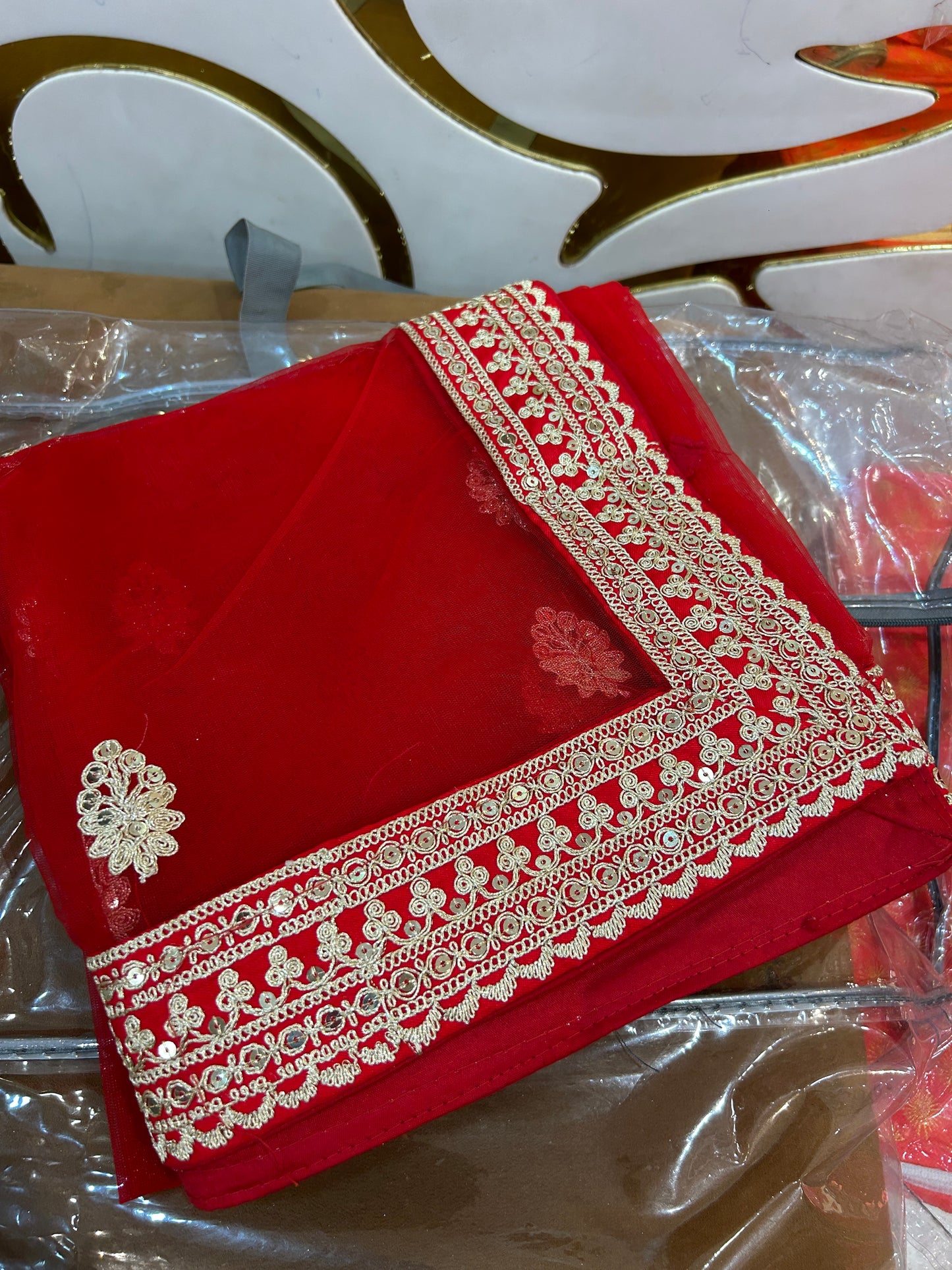 Majestic Red bridal lehenga Happy Customer