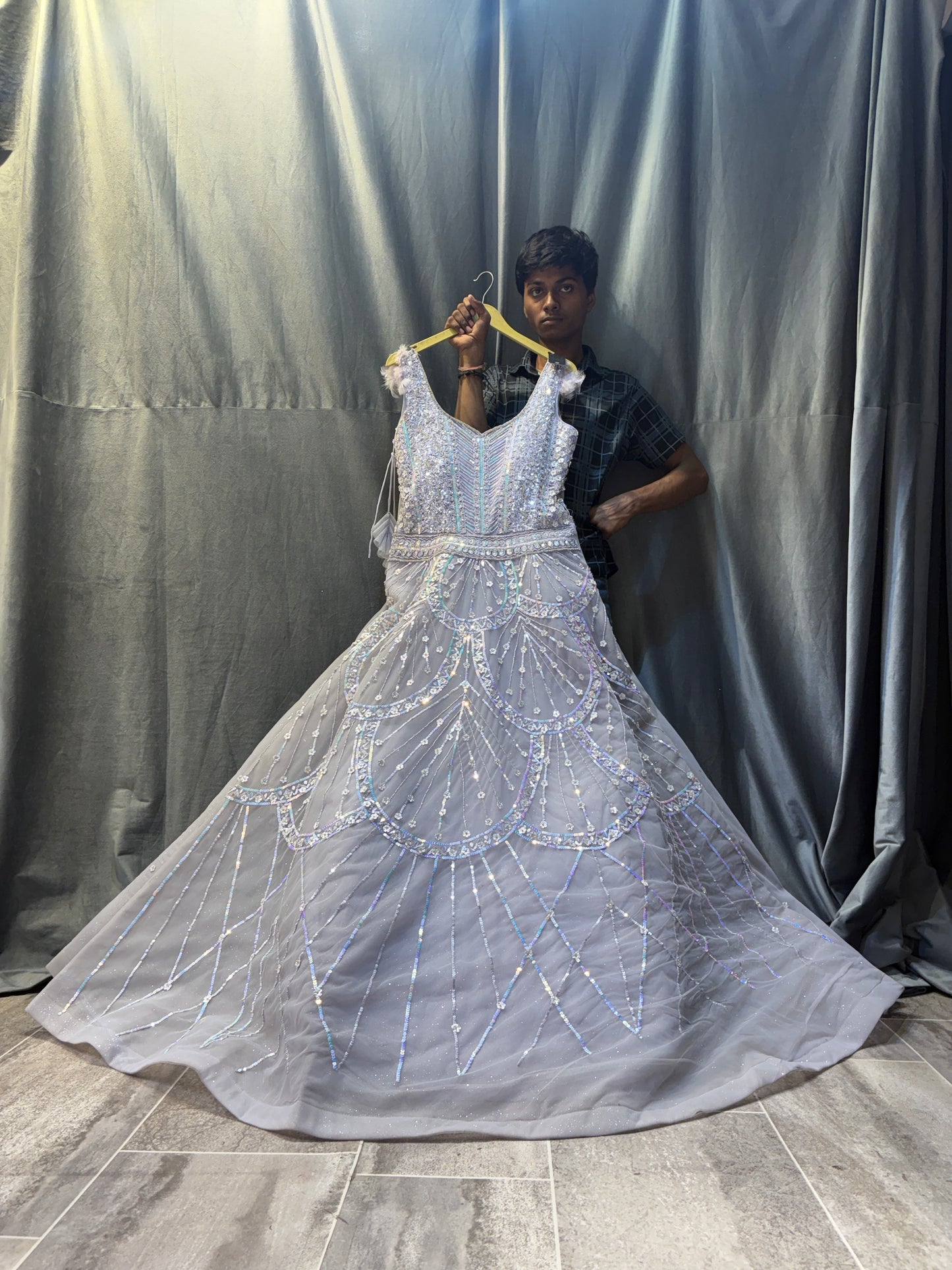 Gorgeous baby pink lavender lilac gown