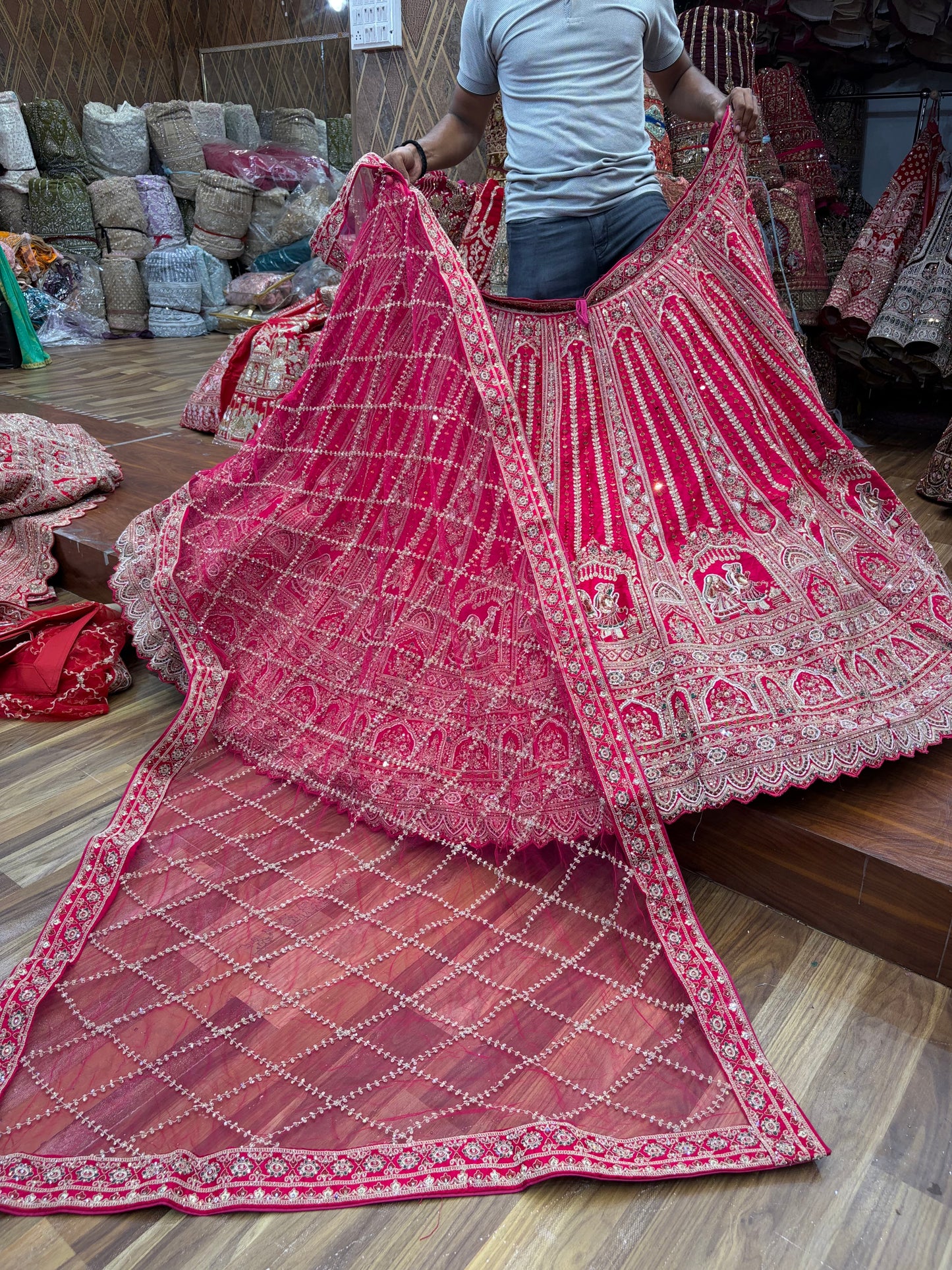 Rani Pink Bridal Lehenga - Shopping World