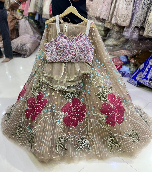 Lavender PDP crop top Lehenga