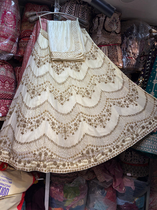 White Designer Lehenga