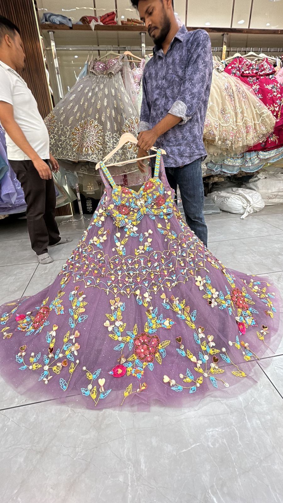Pdp Lavender Crop Top Lehenga