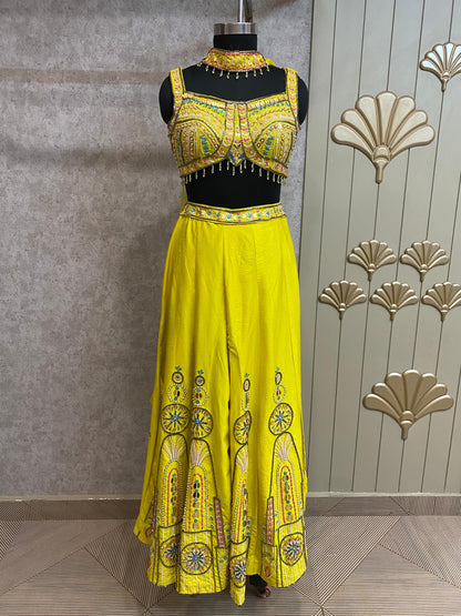 Blue Long Sharara Suit Dress Material