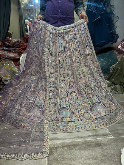 Pretty purple handwork Lehenga