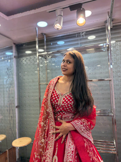 Gorgeous Rani pink bridal Lehenga