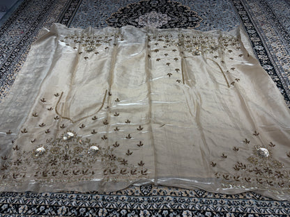 Lovely golden pearl handwork Lehenga