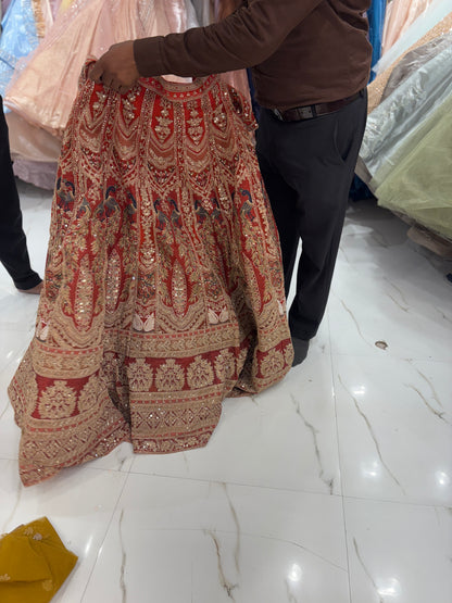 Something Different maroon peach Double Duptta Lehenga Happy Customer