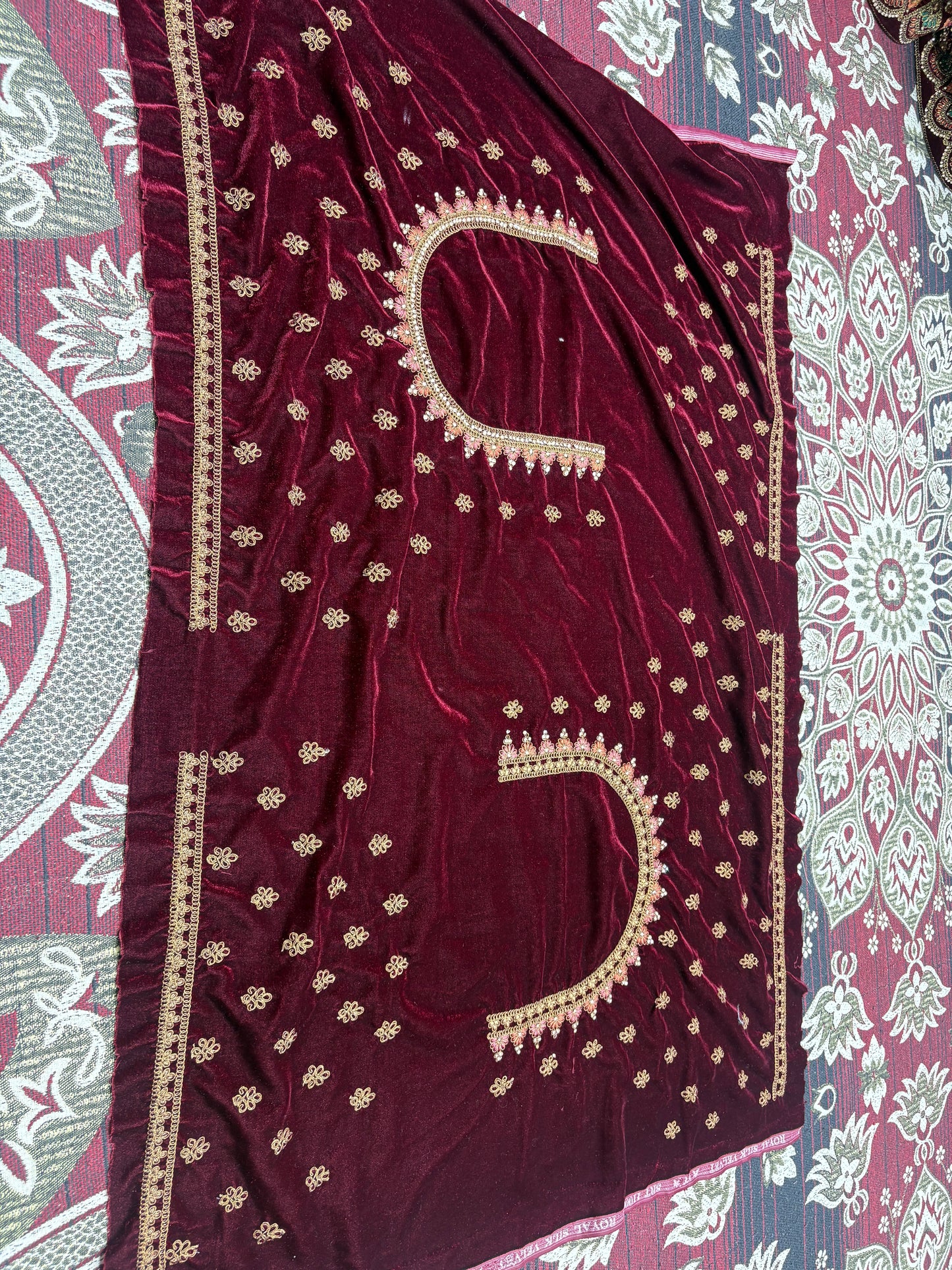 Elegant maroon ball bridal Lehenga