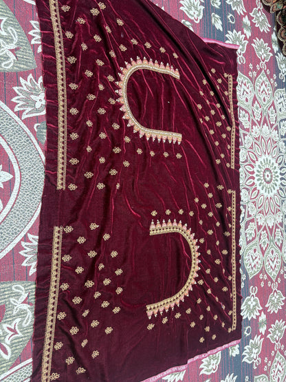 Elegant maroon ball bridal Lehenga