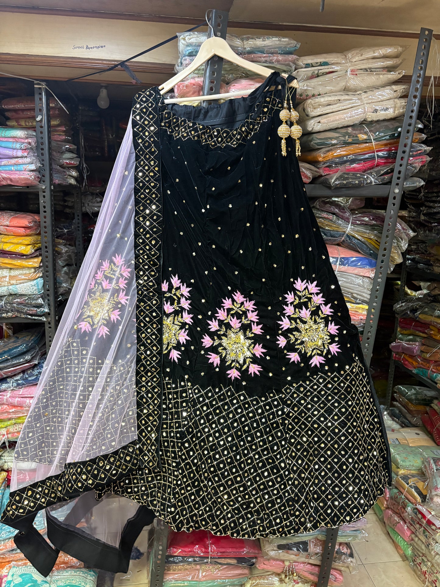Beautiful Z Black Trendy Lehenga