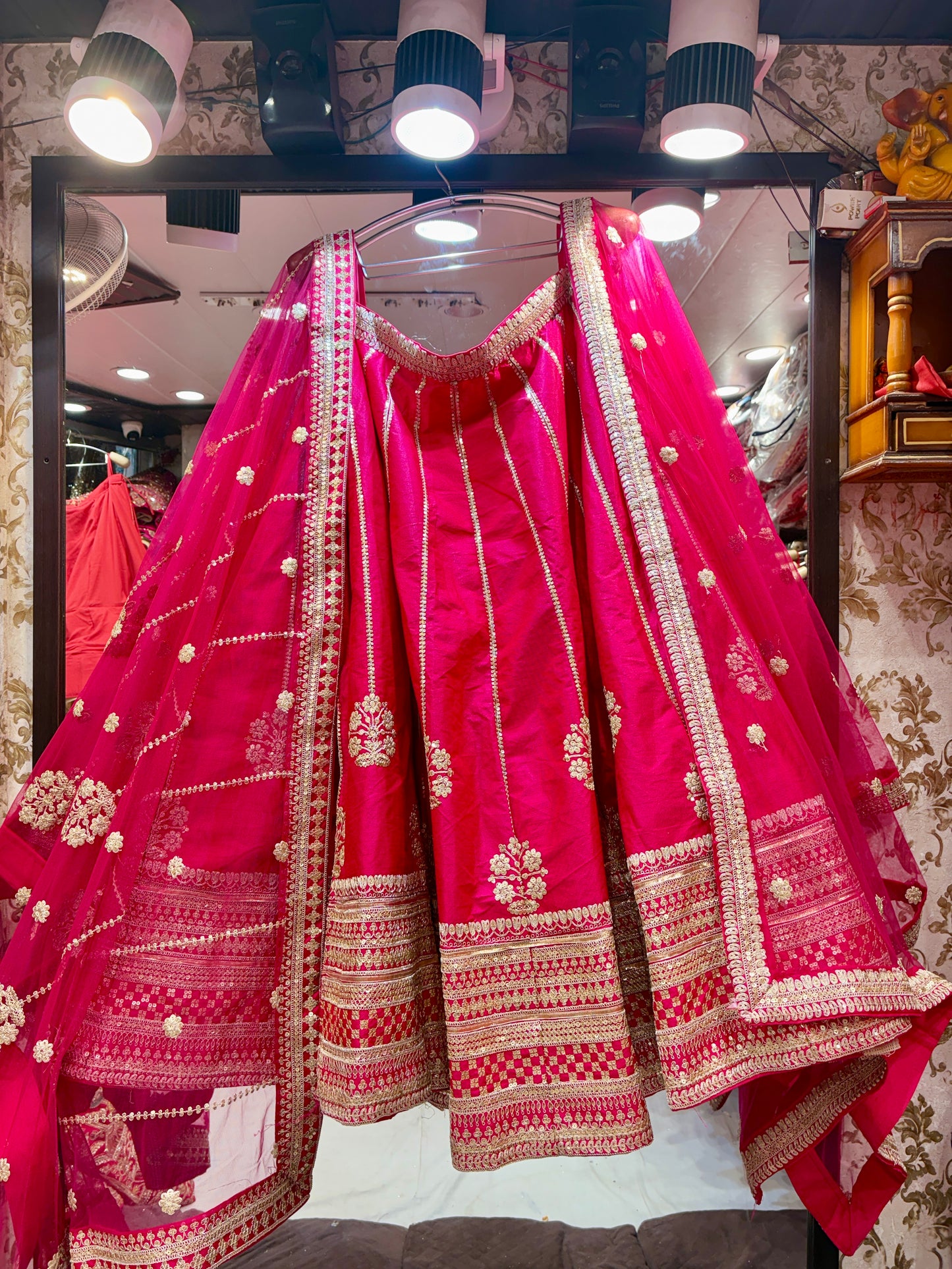 Beautiful Rani pink Bridal Lehenga