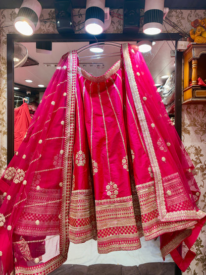 Beautiful Rani pink Bridal Lehenga