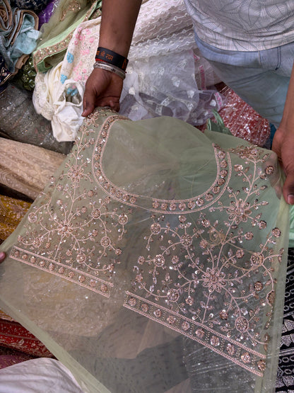 Pista Green Designer Lehenga