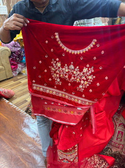 Red peacock Ball Bridal Lehenga